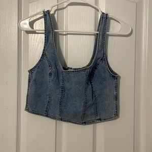 Denim crop top